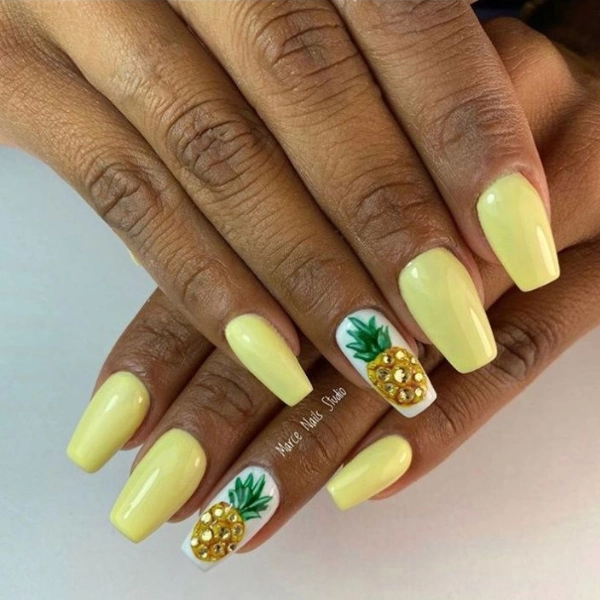 Long-Coffin-Summer-Nails-Pineapple-Party