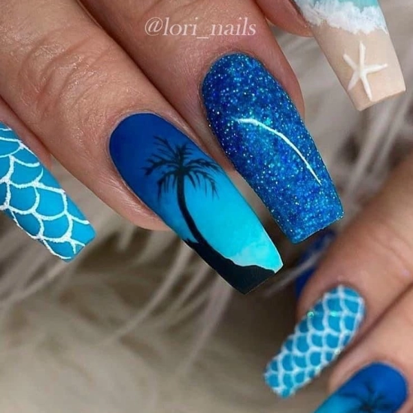 Long-Coffin-Summer-Nails-Seaside