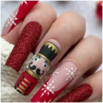 Long-Square-Christmas-Nails