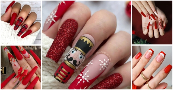 Long-Square-Christmas-Nails