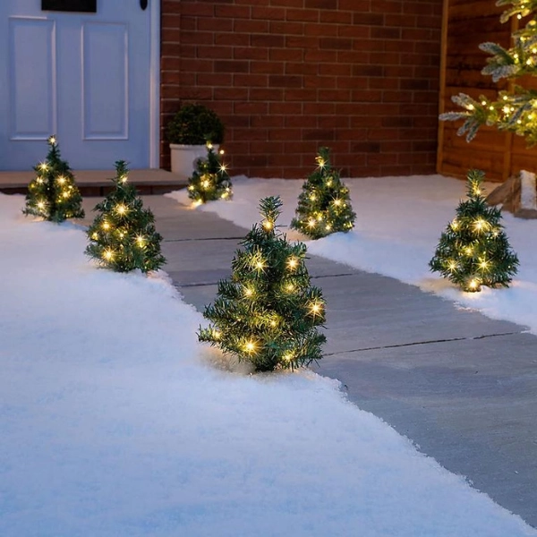 Outdoor-yard-Christmas-decor-Illuminated-Path-Trees