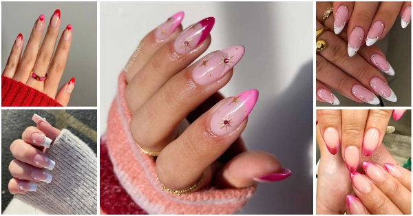 Pink-Base-French-Tip-Nails