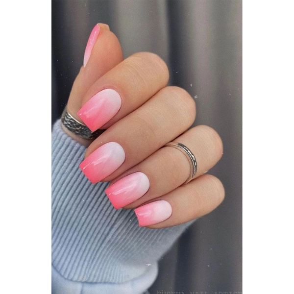 Pink-Nails-French-Tips-Ombre