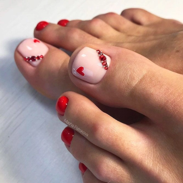 Red-French-Tip-Pedicure-Heart-Accents