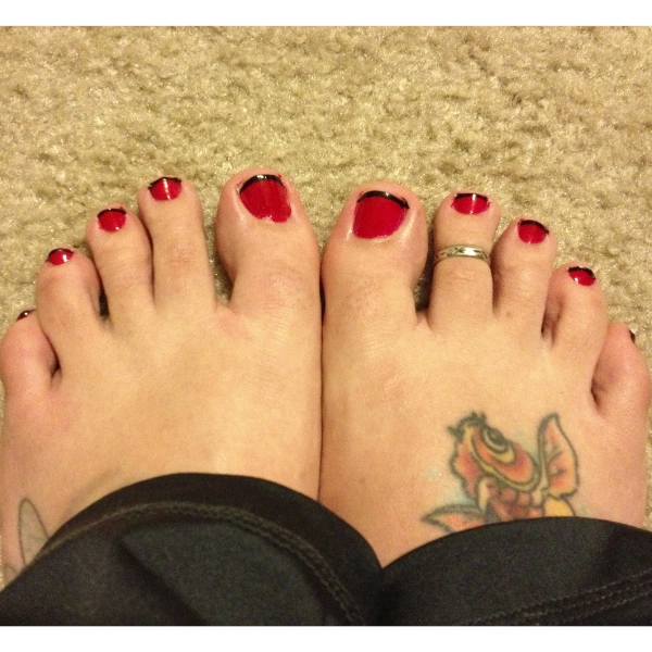 Red-French-Tip-Pedicure-Red-and-Black