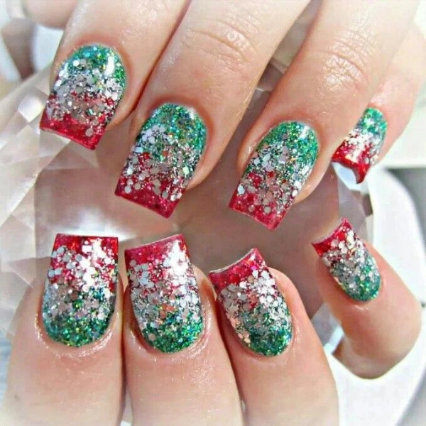 Red-and-Green-Christmas-Nail-Shimmering-Icicles