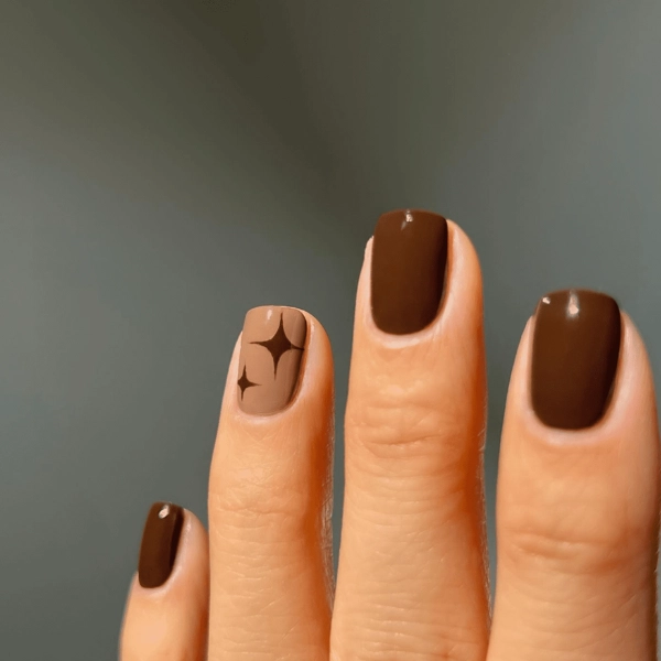 Short-Gel-Fall-Nails-Chocolate-Brown