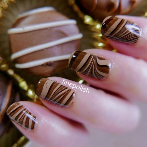 Short-Gel-Fall-Nails-Chocolate-Marble