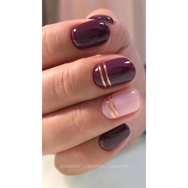 Short-Gel-Fall-Nails-Plum-Perfection