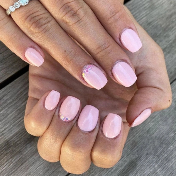 Short-Pink-Simple-Summer-Nails-Blush