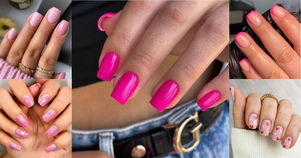 Short-Square-Pink-Nails-Ideas