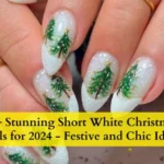 Short-White-Christmas-Nails