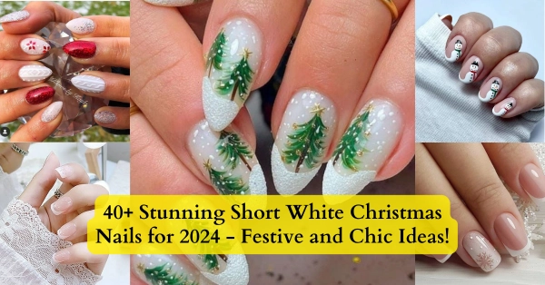 Short-White-Christmas-Nails