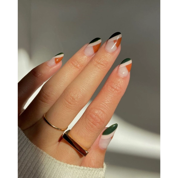 Short-autumn-fall-nails-Geometric-Shapes