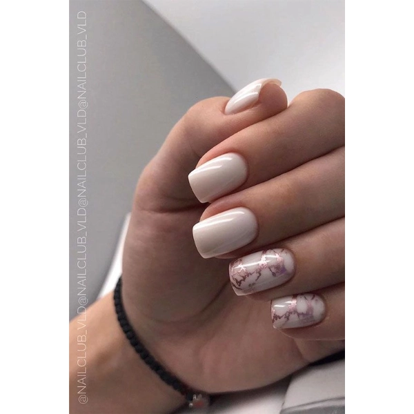 Short-autumn-fall-nails-Marble-Effect