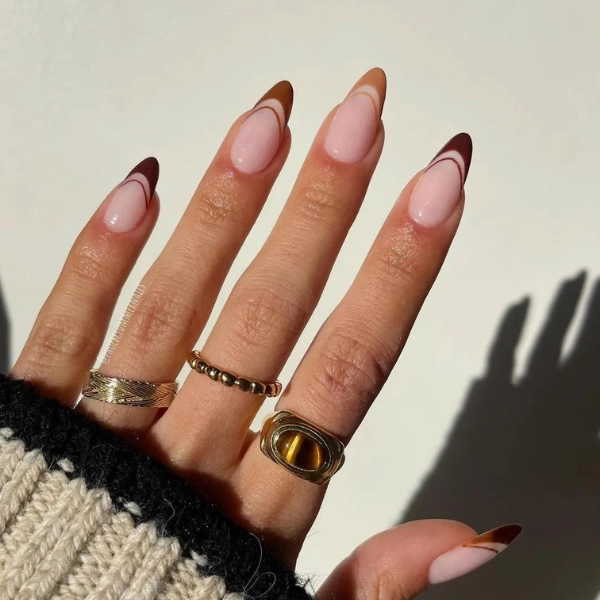 Simple-Autumn-Fall-Nails-Caramel-Latte