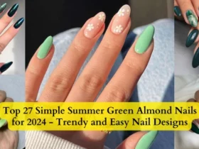 Simple-Summer-Green-Almond-Nails