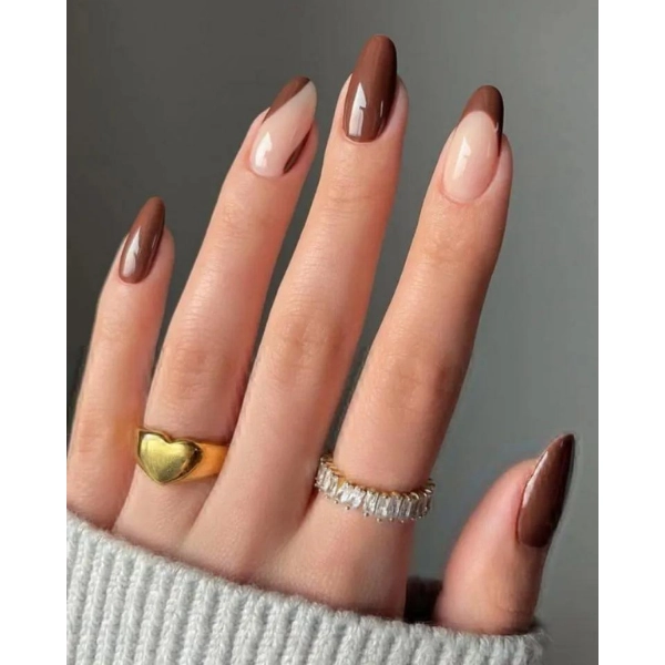 Stunning-Fall-Nail-Designs-Chocolate-Brown