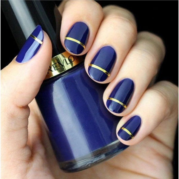 Stunning-Fall-Nail-Designs-Metallic-Blues