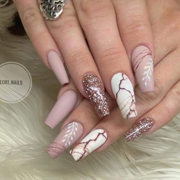 Stunning-Fall-Nail-Designs-Rose-Gold