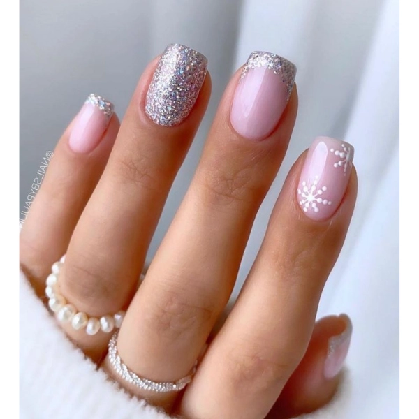 Stunning-Fall-Nail-Designs-Sparkling-Silver