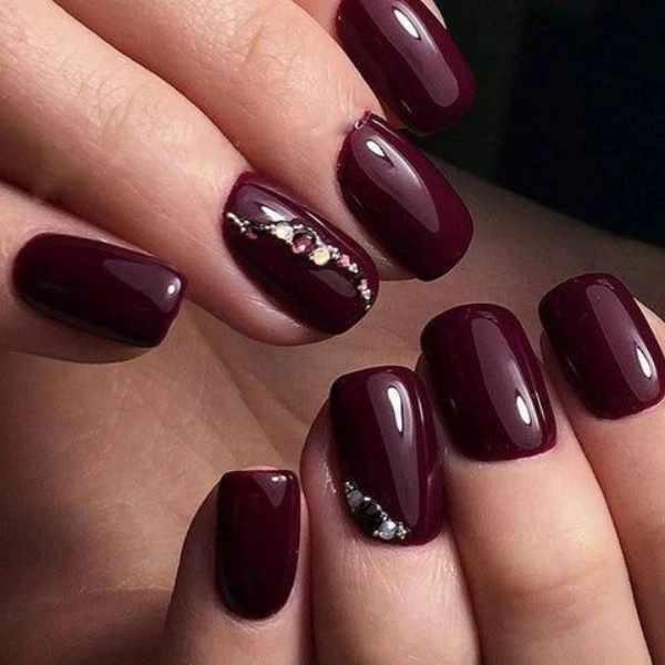 Stunning-Fall-Nail-Designs-Wine-Red