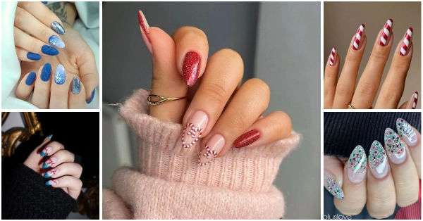 almond-christmas-nails