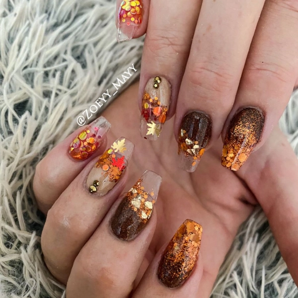 autumn-leaves-fall-nail-Copper-Leaves