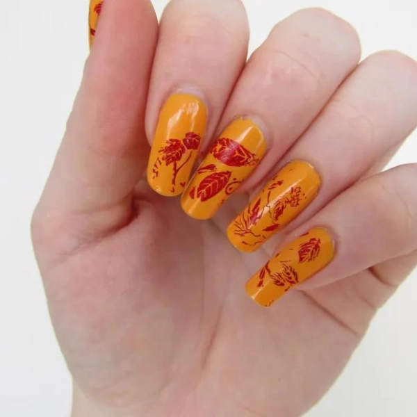 autumn-leaves-fall-nail-Rustic-Orange