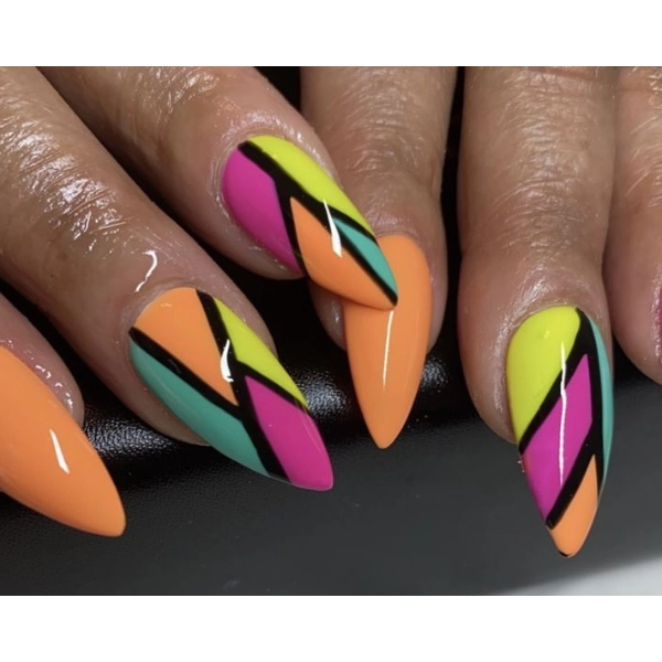 dope-nail-Almond-Neon-Colors