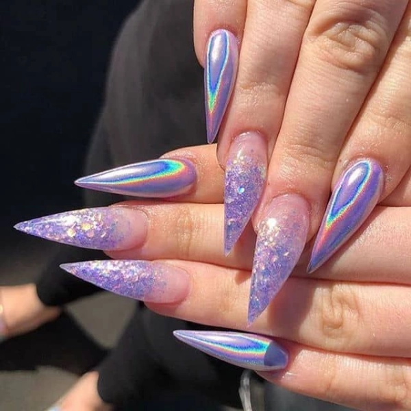 dope-nail-designs-Glitter-Ombre