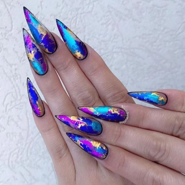 dope-nail-designs-Holographic-Shine