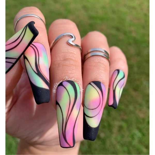 dope-nail-designs-Tie-Dye-Swirls