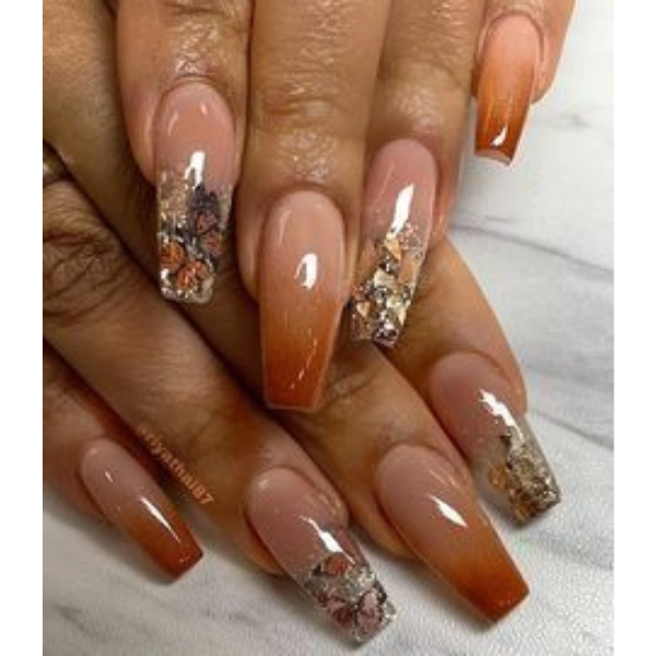 dope-nail-fall-Glitter-Tips