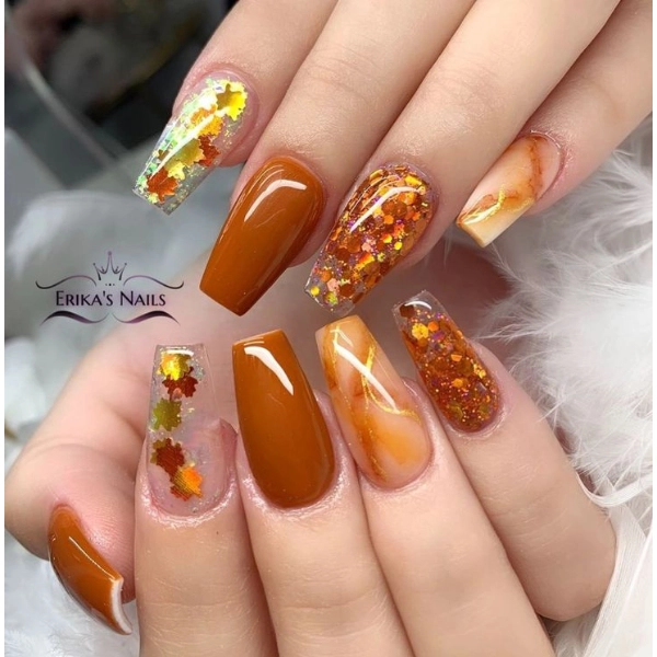 dope-nail-fall-Metallic-Gold