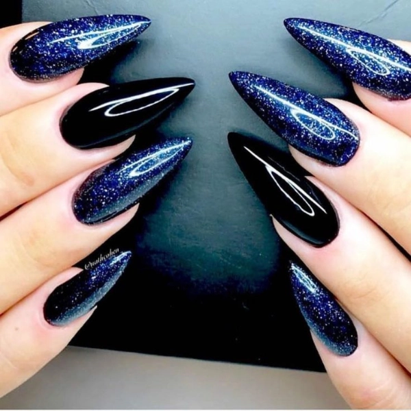 dope-nail-fall-Midnight-Blue