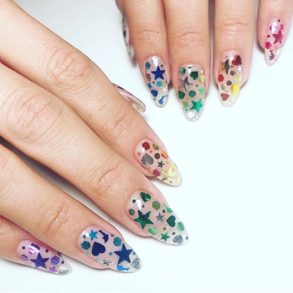 dope-nail-summer-Confetti-Nails