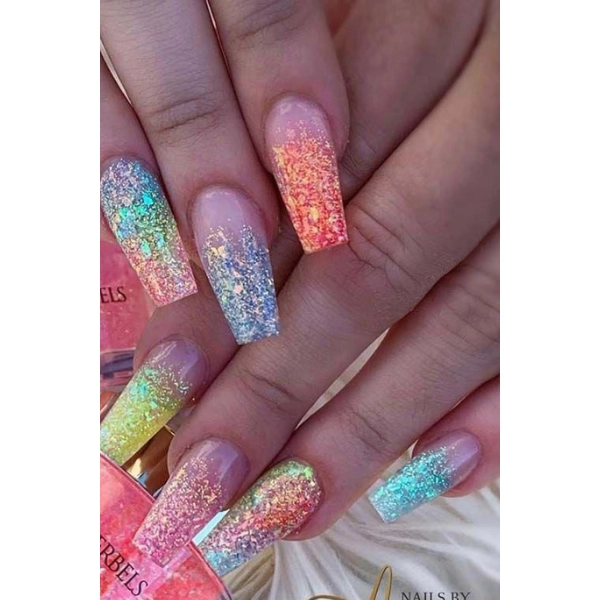 dope-nail-summer-Glitter-Gradient