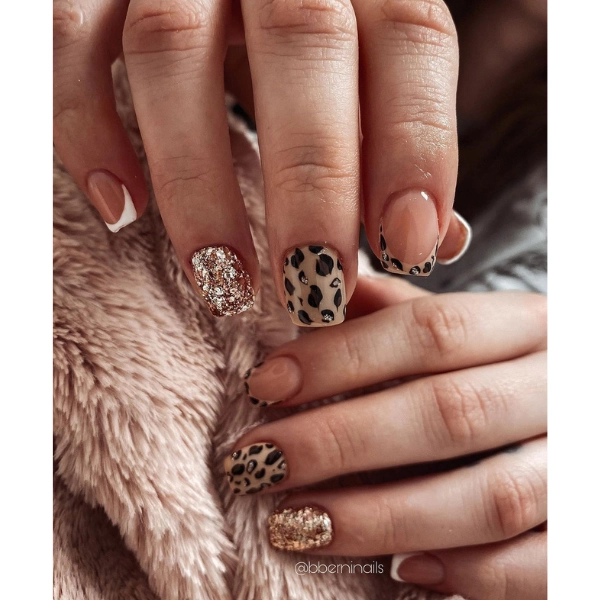 dope-nails-short-acrylic-Animal