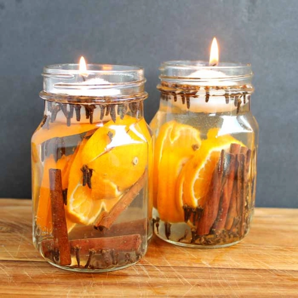 fall-decoration-Mason-Jar-Candles