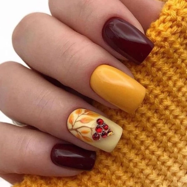 fall-nail-design-Rustic-Charm