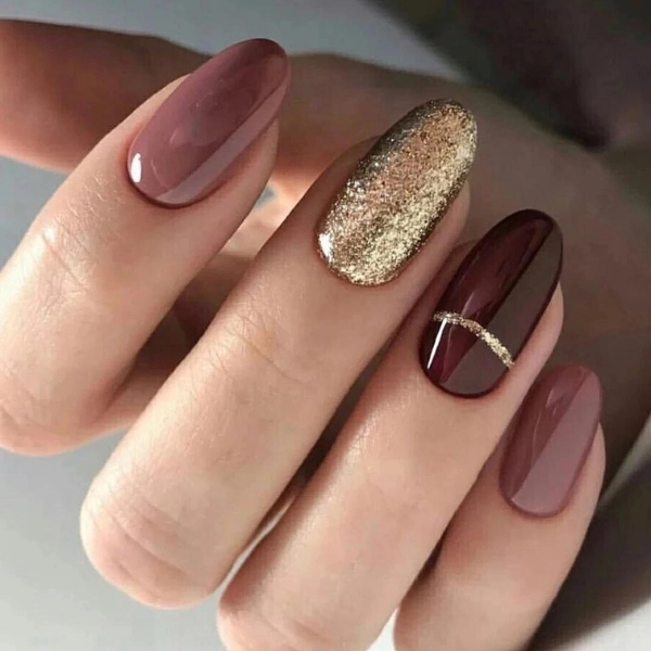 fall-nail-gel-Rose-Gold