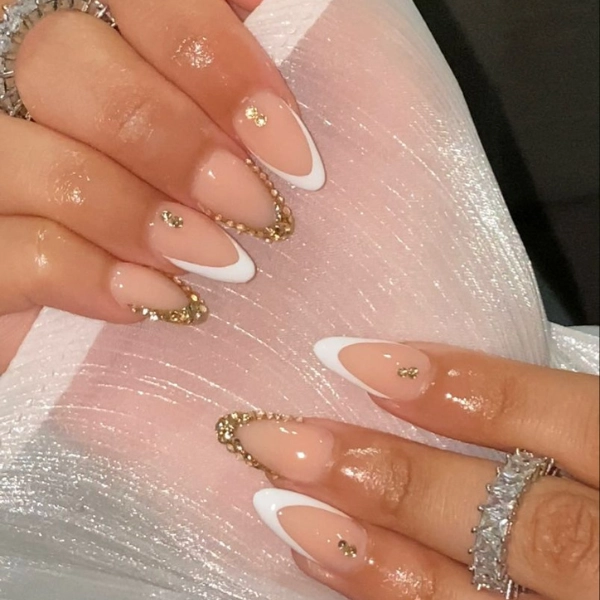 french-tip-almond-nails-Diamond-Accents