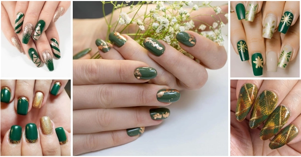 green-and-gold-christmas-nails