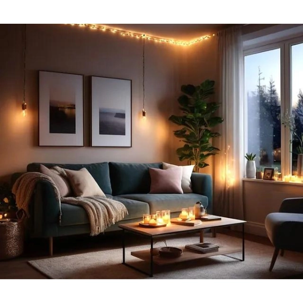 home-decor-living-room-Warm-Lighting