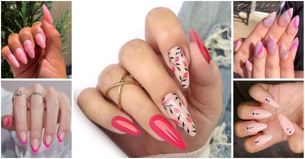 pink-nails-almond