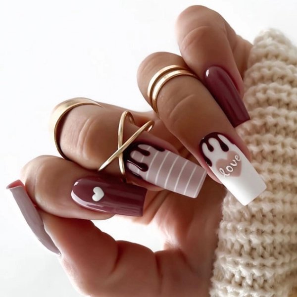 simple-fall-nails-Chocolate-Delight