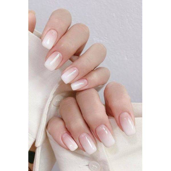 White Ombre Nails
