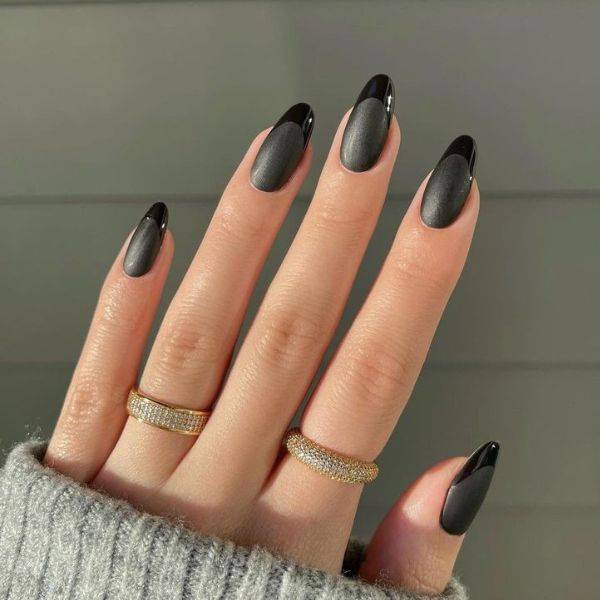 Matte Black with Glossy Tips