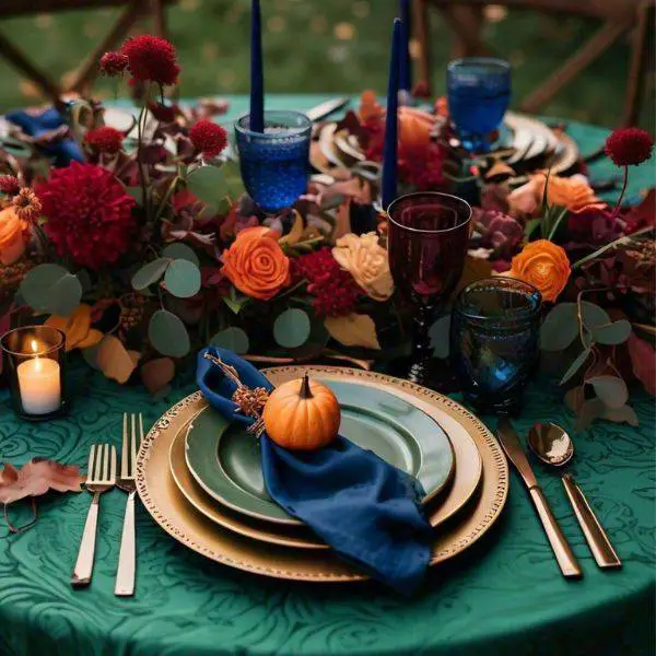 Deep Jewel-Toned Linens